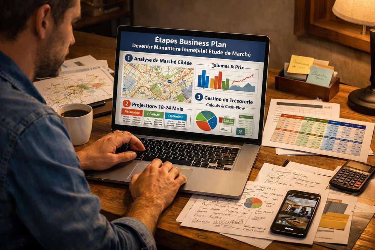 Étapes business plan devenir mandataire immobilier étude de marché