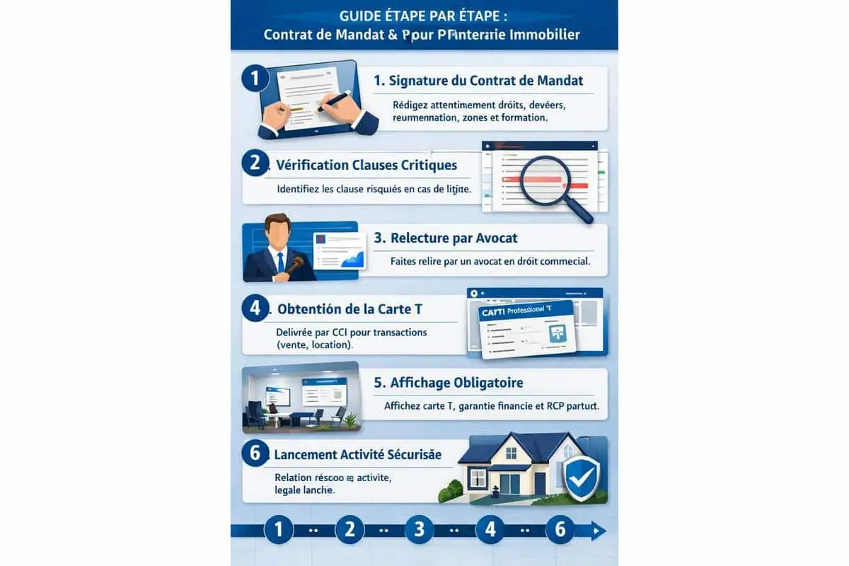 Contrat de mandat et obligations légales pour devenir mandataire immobilier avec carte T