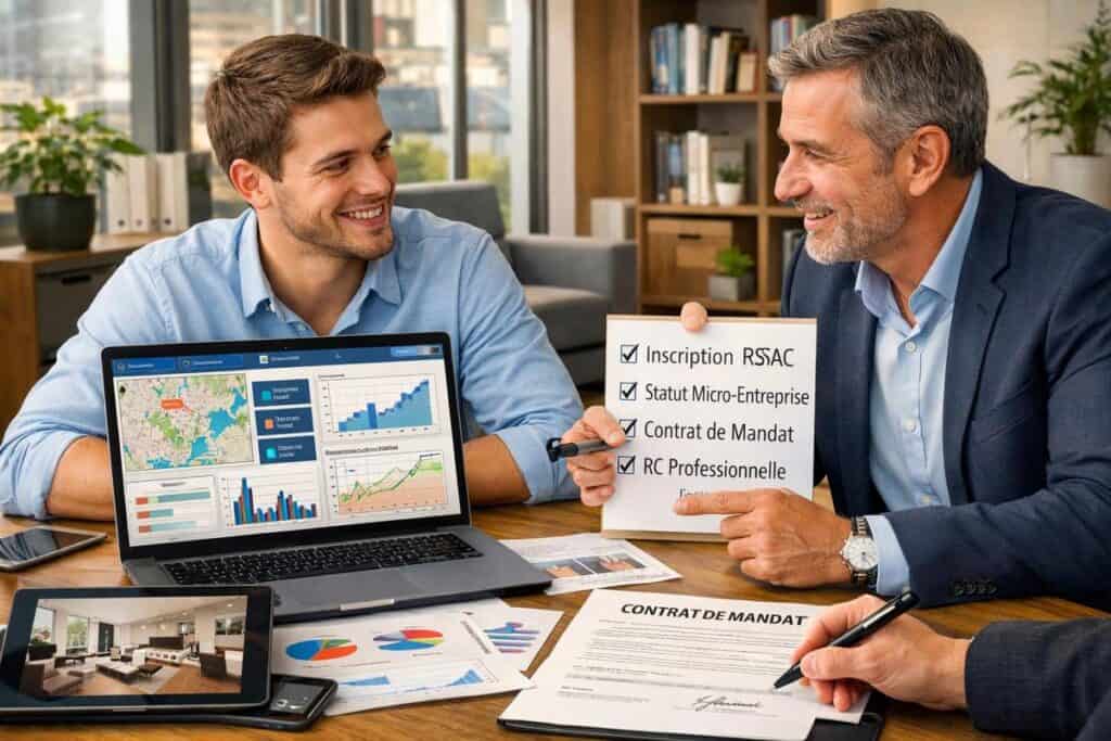 Devenir mandataire immobilier et lancer son activité : indépendance, réseau, outils digitaux et plan d’action