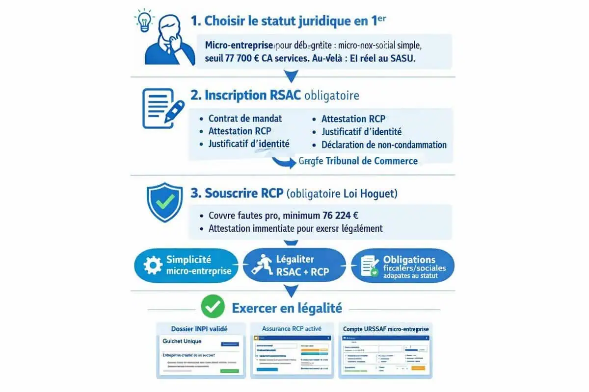 Inscription RSAC et responsabilité civile professionnelle pour agent commercial immobilier